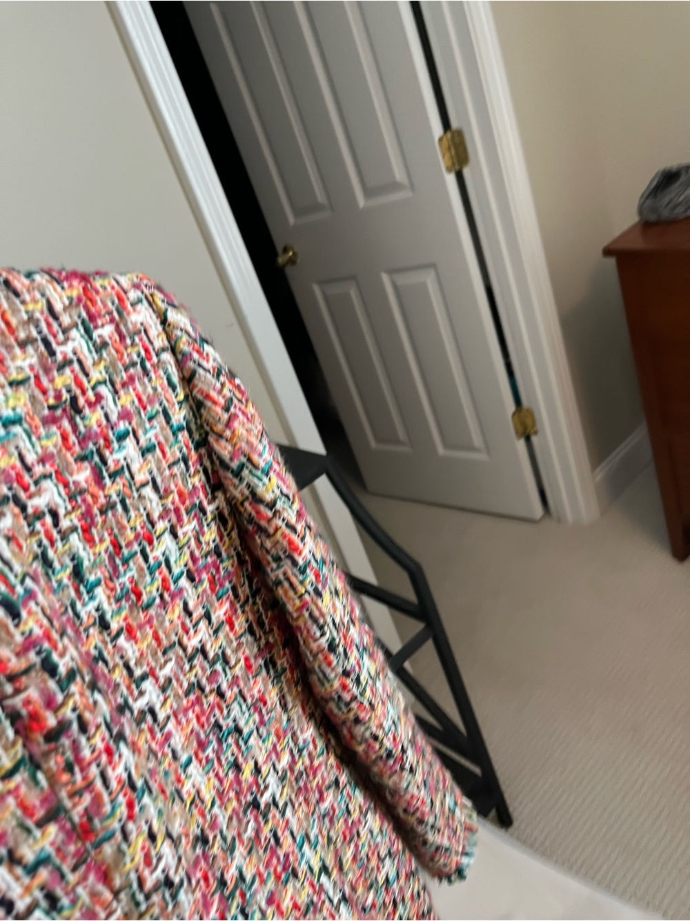 Talbots Candy Tweed Open Jacket Womens Multicolor - Picture 6 of 9